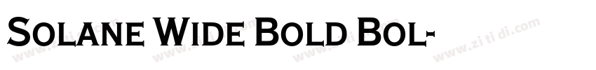 Solane Wide Bold Bol字体转换